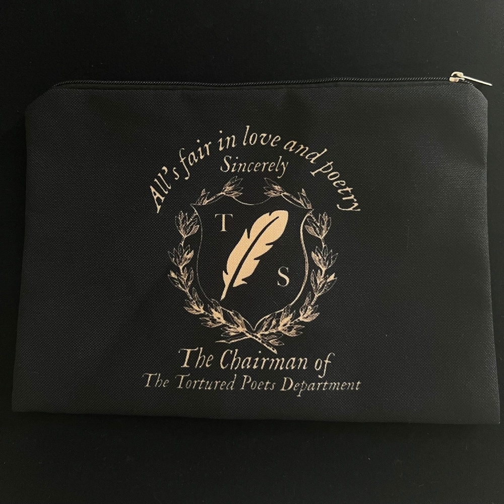 Fanmade Taylor Swift Tortured Poets Department Zipper Makeup Bag Travel Size